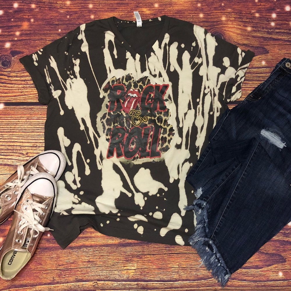 Rock & Roll Bleached T-shirt